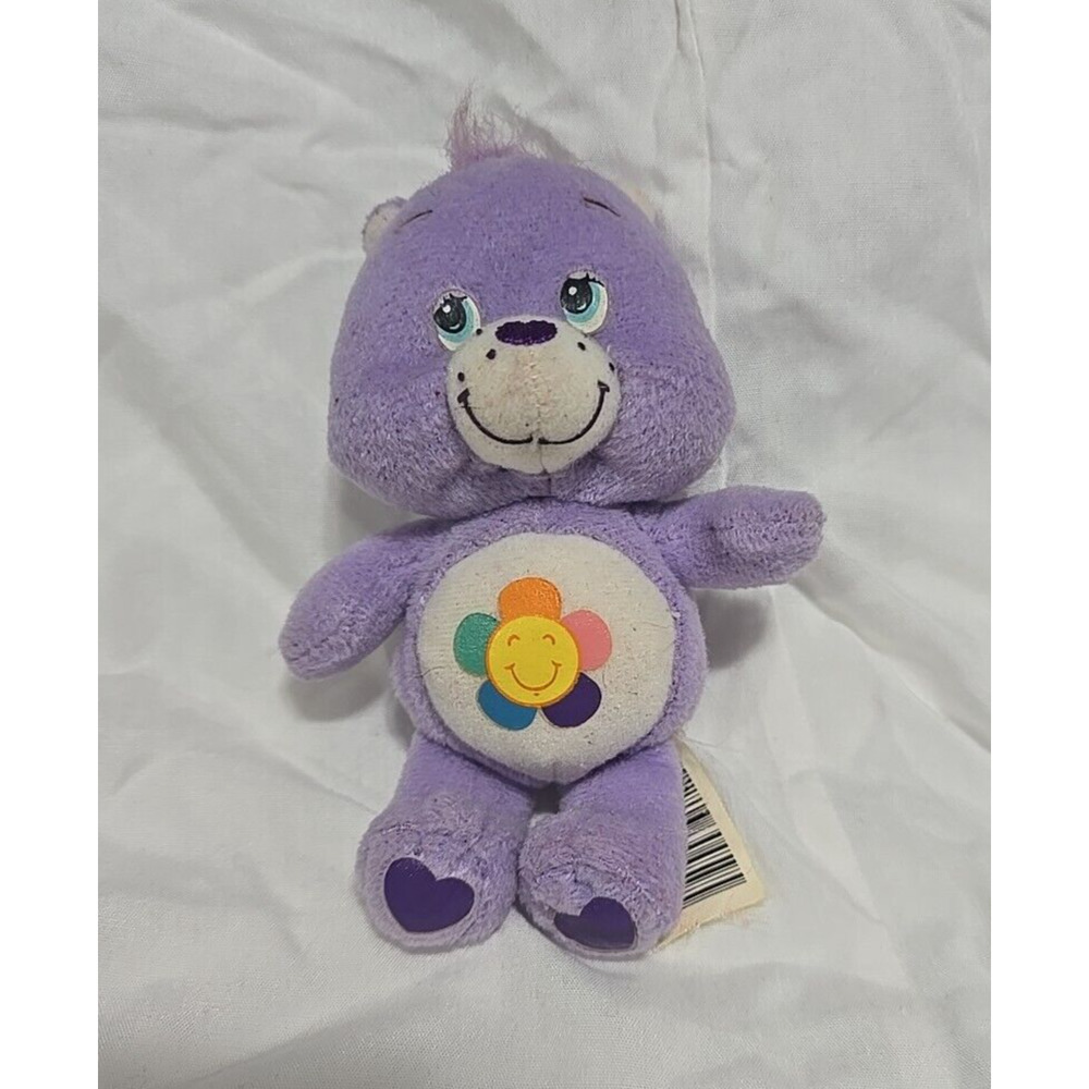 VTG Care Bears 2004 Harmony Bear Purple Soft Cuddle Plush Stuffed Animal Toy 5"